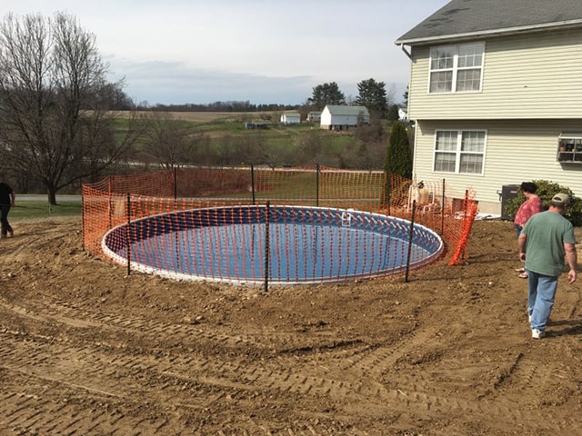 pool construction by Van Dorn Pools and Spas