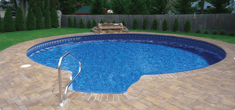 in-ground pool interlocking by Van Dorn