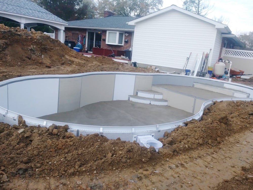 radiant in-ground pool construction