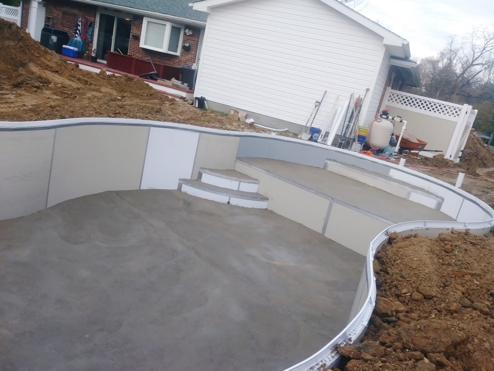 radiant in-ground pool construction