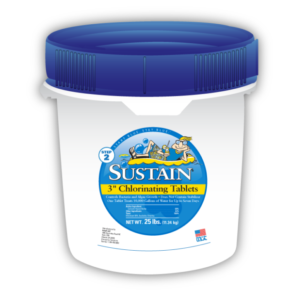 sustain 3″ Chlorine Tablets – 25 lb Pail