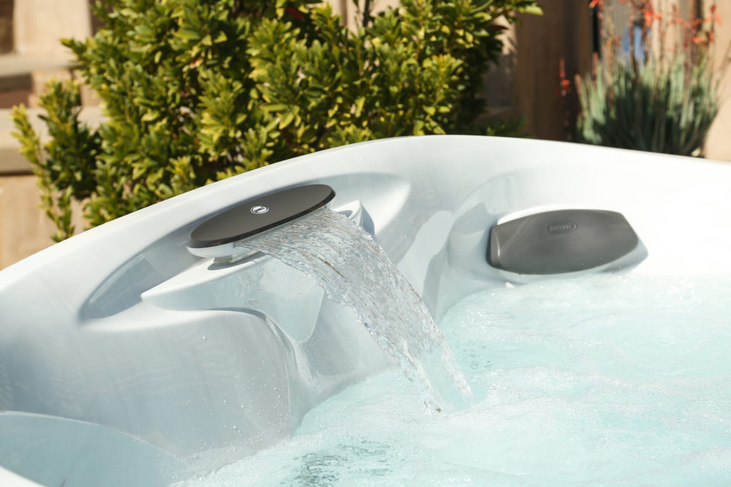 Outdoor hot tub installation