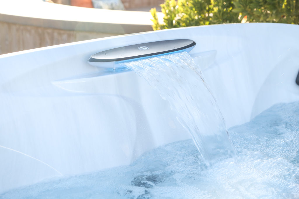 Outdoor hot tub installation