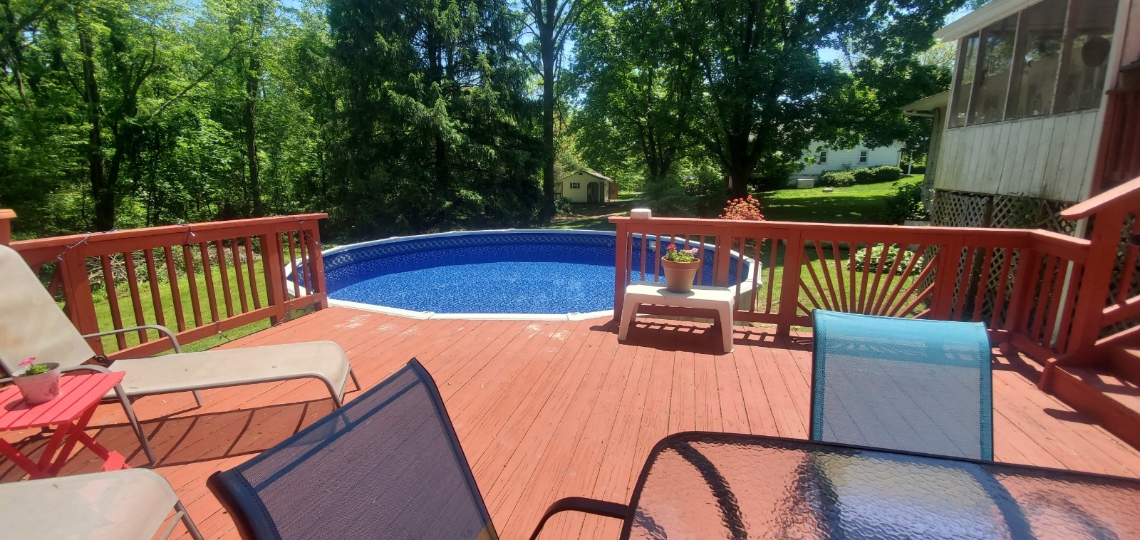 Pool liner replacement - Backyard swimming pool ideas summer