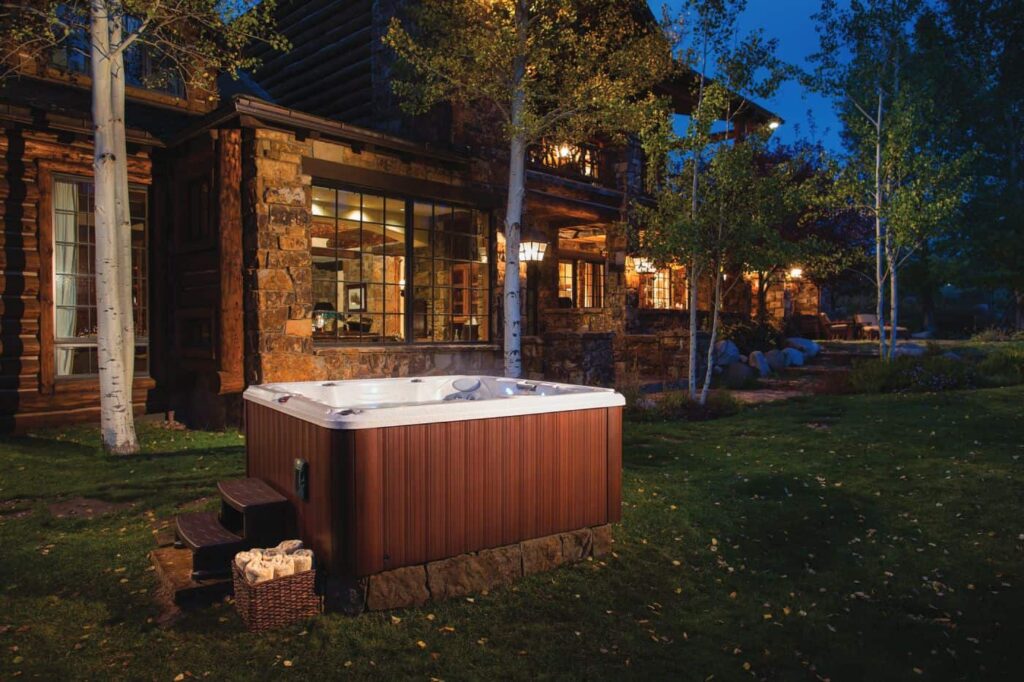 fall jacuzzi 4 person hot tub stretches