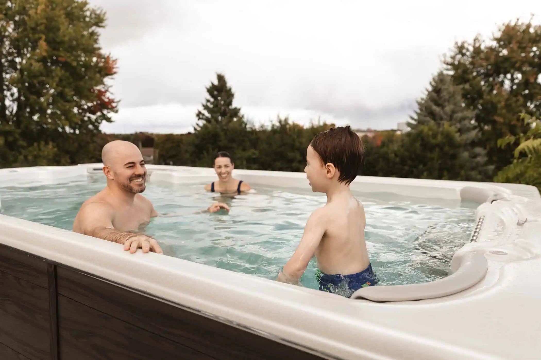 Family moments in Hydropool Swim Spa